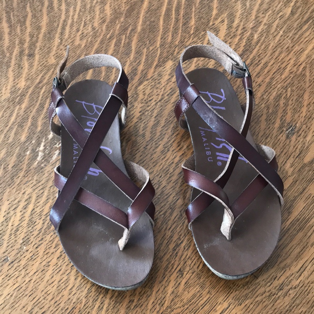 Blowfish Women's Brown Leather Strappy Sandals